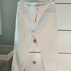 DL 1961 Cropped White Jeans